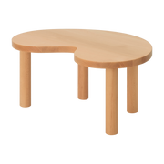 Solid beech lacquered coffee table 79x47x35cm Worm - Hem