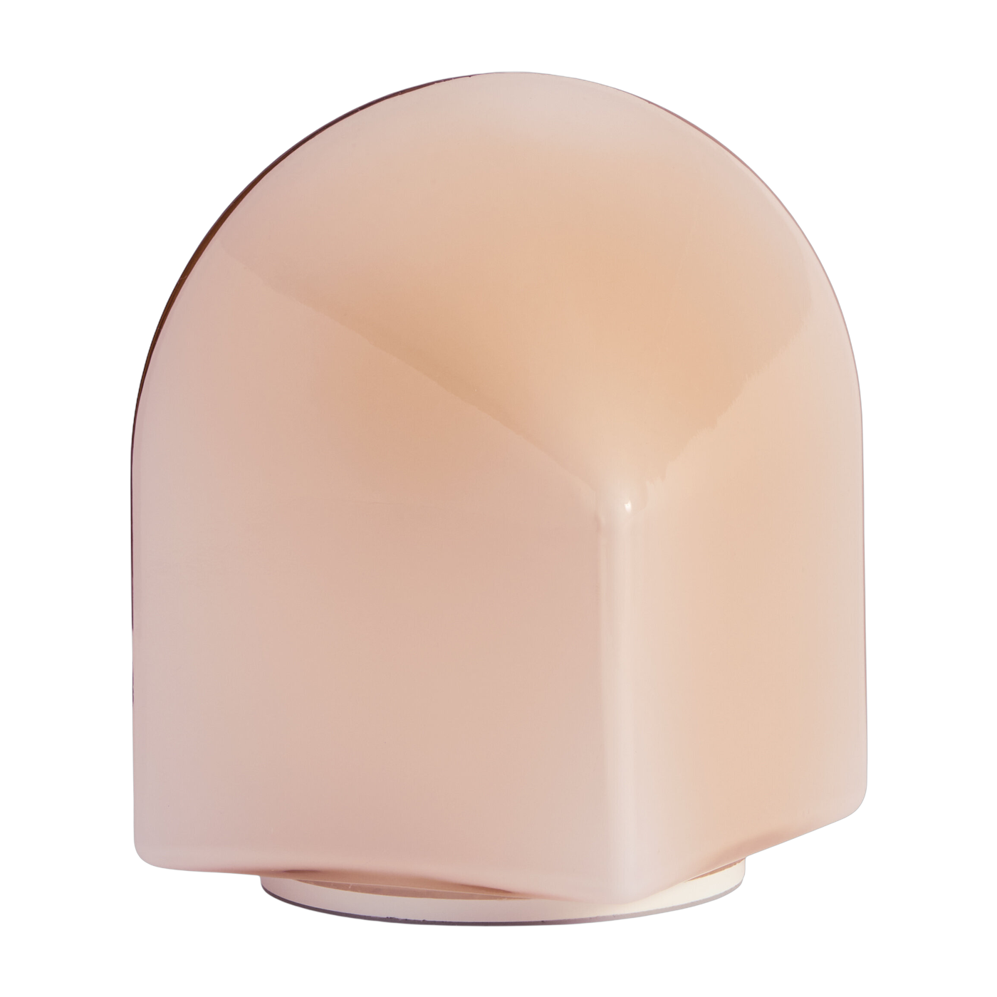 Lámpara portátil Parade de cristal rosa empolvado, 11x16cm - Diseño de Viola Heyn-Johnsen y Jonas Trampedach Hay