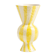 Vase in gres giallo a scacchi 16x29, 5cm Rombico - &Klevering