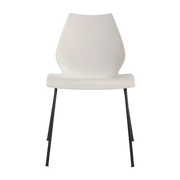 2 chairs black painted aluminum frame and seat gris clair 77cm Maui - Kartell