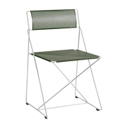 Chromed steel chair with khaki powder coating 50x45x77cm X- line - Hay