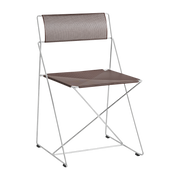 line Silla de acero cromado con revestimiento en polvo burdeos 50x45x77cm X- - Hay