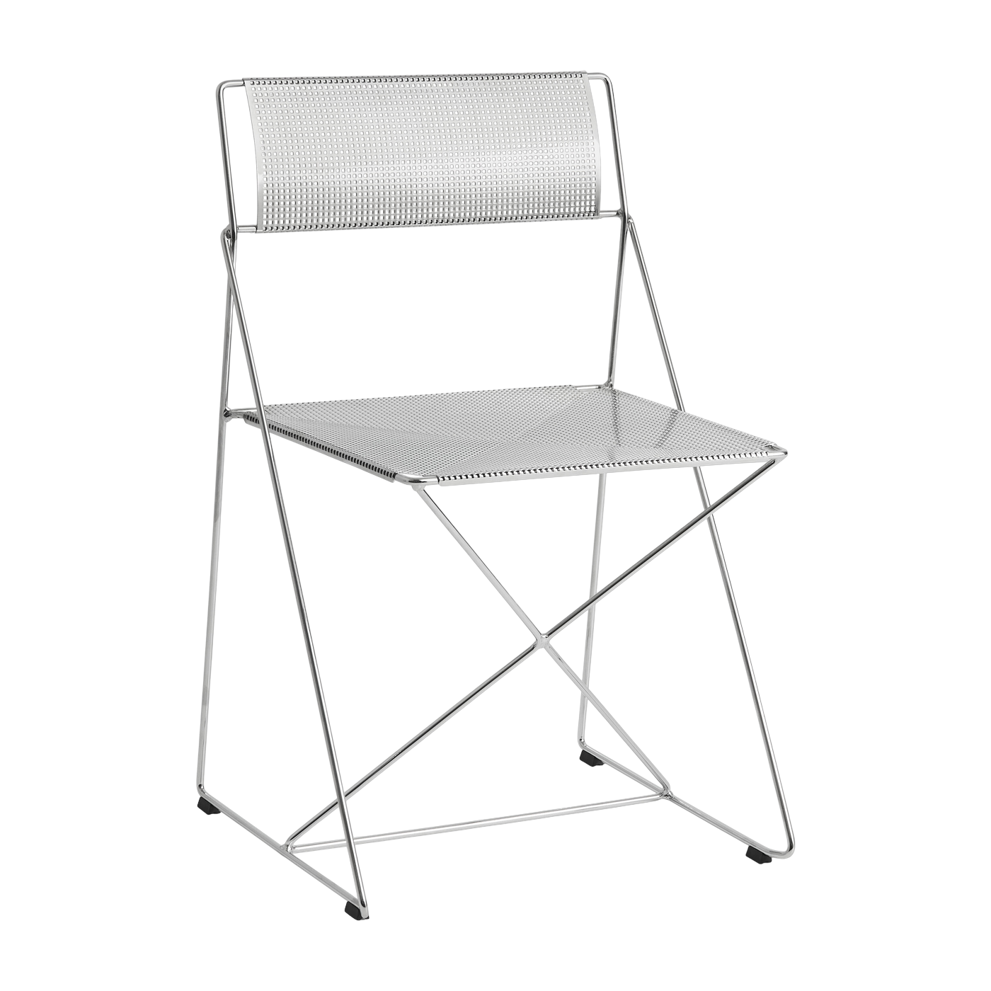 Chrome-plated steel chair 50x45x77cm X- line - Hay