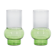 Bump 2 vasos de vidrio verde 14cm - Tom Dixon