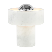 marbre Lampada portatile in bianco e argento 19 cm Stone - Tom Dixon