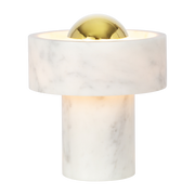 marbre Lampada portatile in bianco e oro 19cm Stone - Tom Dixon