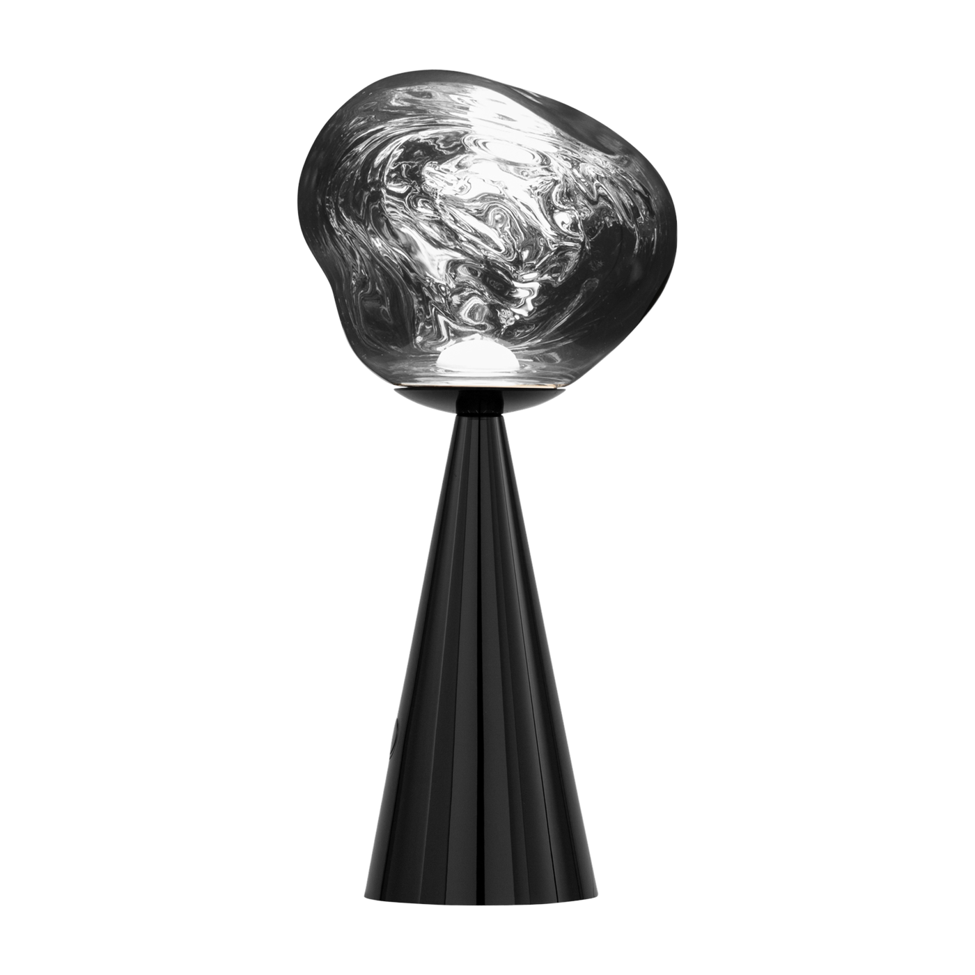 Tragbare Lampe aus schwarzem Abs 28cm Melt -. Tom Dixon