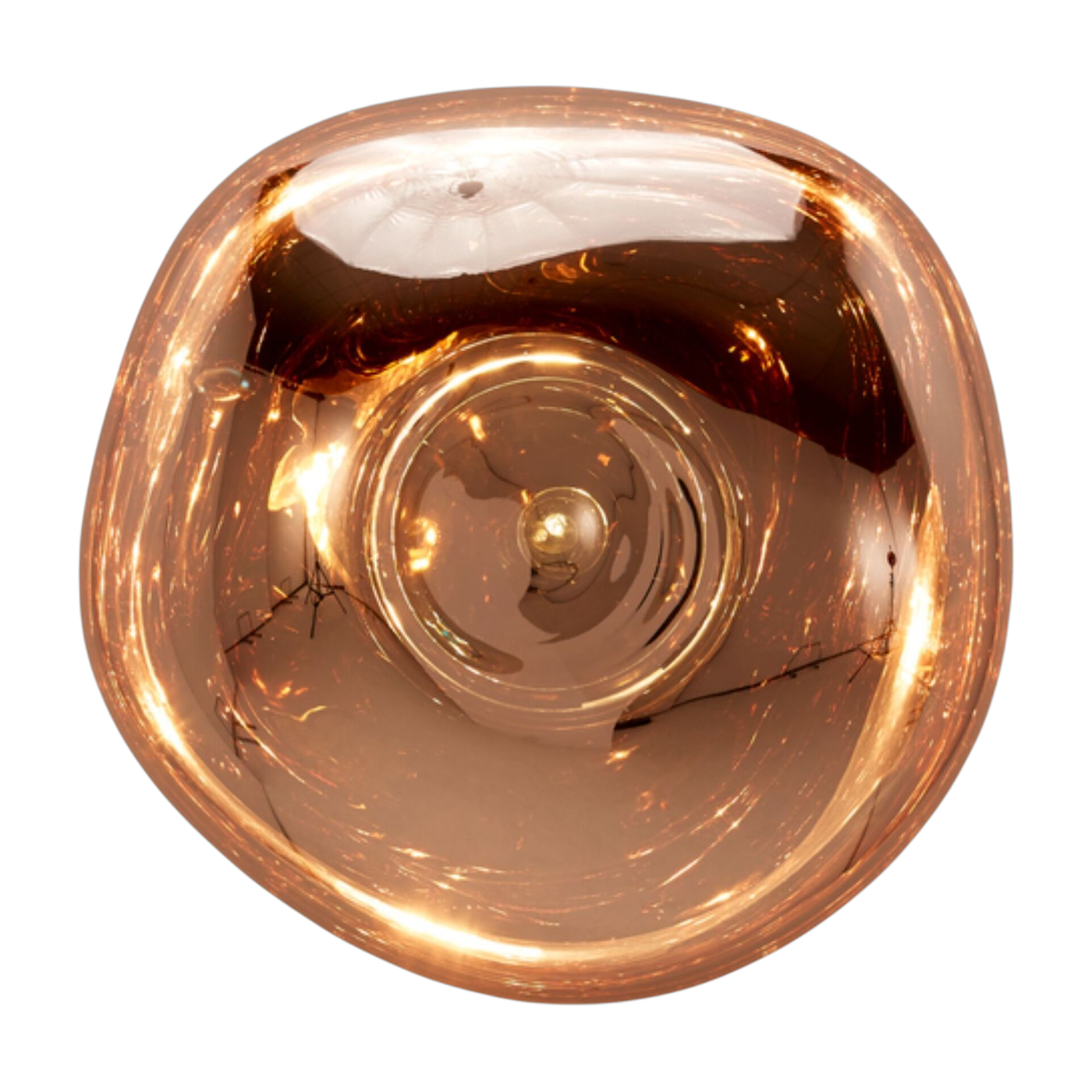Wandleuchte aus kupferfarbenem Polycarbonat 50cm Melt -. Tom Dixon