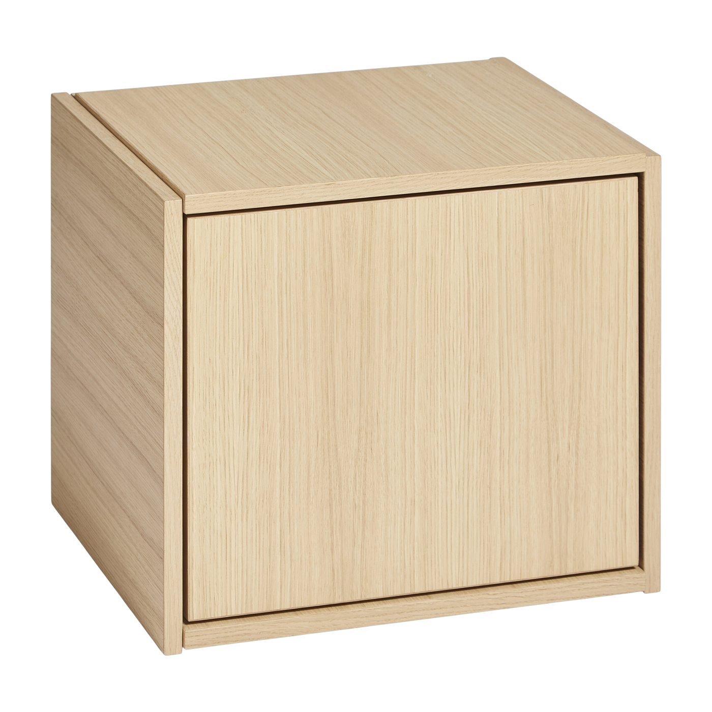 Cube de rangement avec porte à gauche en chêne naturel 42x36cm Brique - Woud