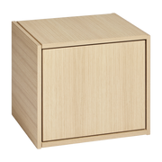 Cube de rangement avec porte à gauche en chêne naturel 42x36cm Brique - Woud