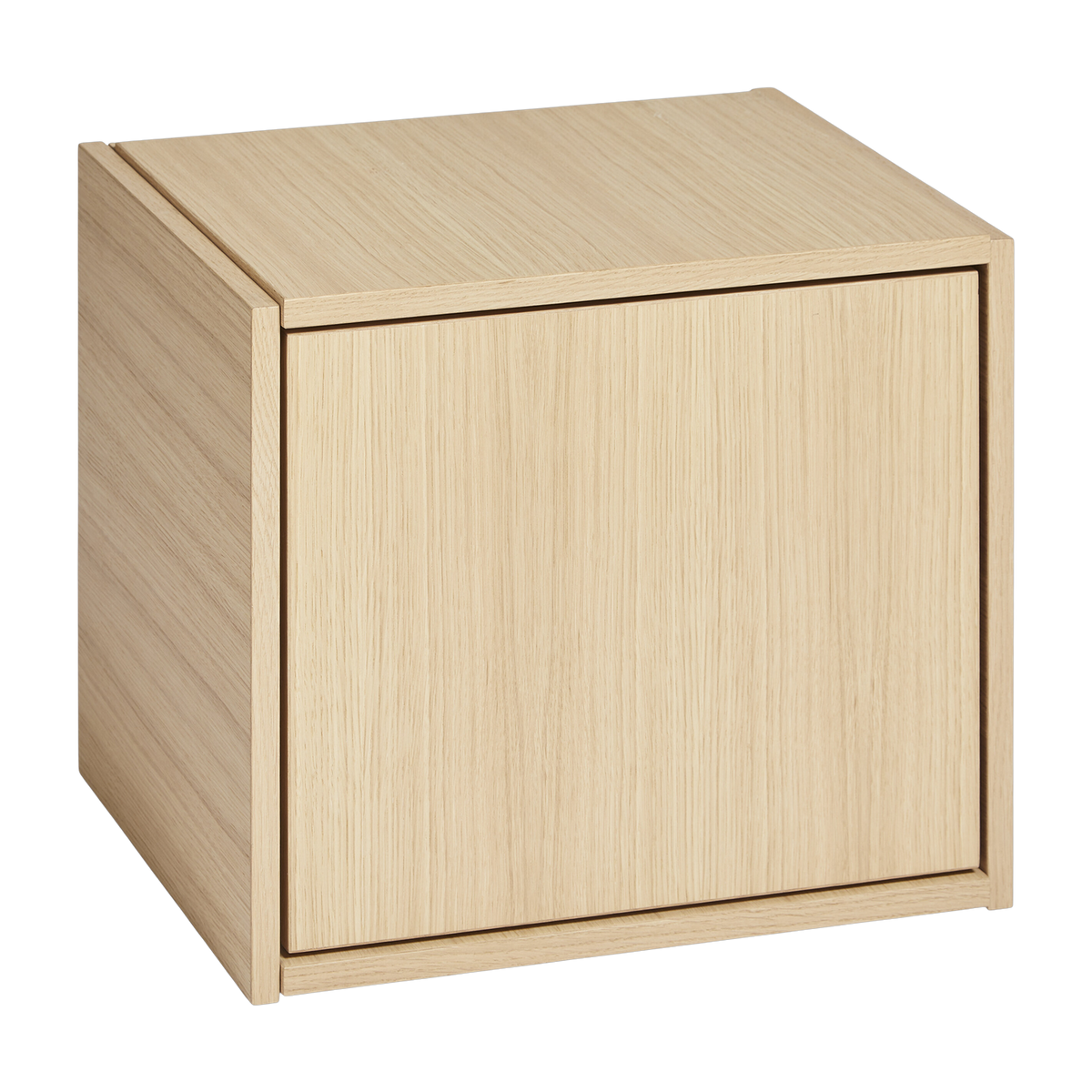 Cube de rangement avec porte à droite en chêne naturel 42x36cm Brique - Woud