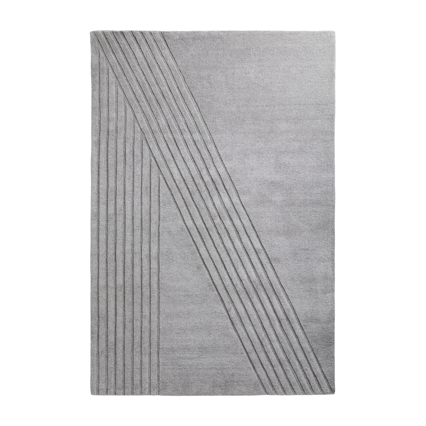 Gray wool and cotton rug 200x300cm Kyoto - Woud