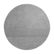 Round grey wool and cotton rug 250cm Kyoto - Woud