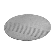 Round grey wool and cotton rug 200cm Kyoto - Woud