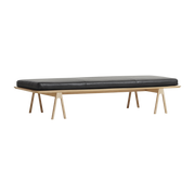 Sitzbank aus Eiche und Schwarz 190x76c41cm Level - Woud