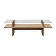 Table basse en chêne et verre trempé 120x60cm Parallèle - Woud