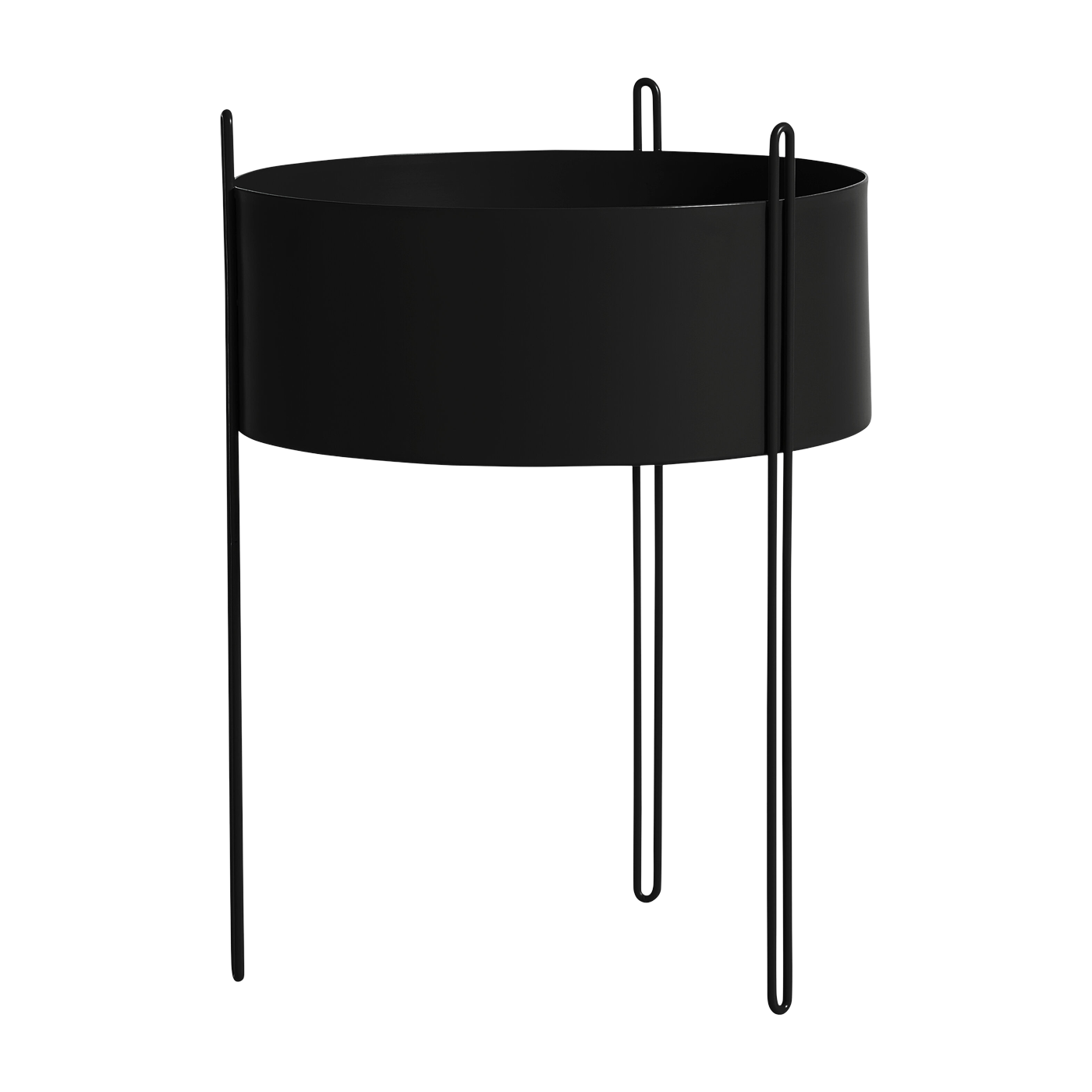 Macetero grande de metal negro 20litros - Pidestall Woud