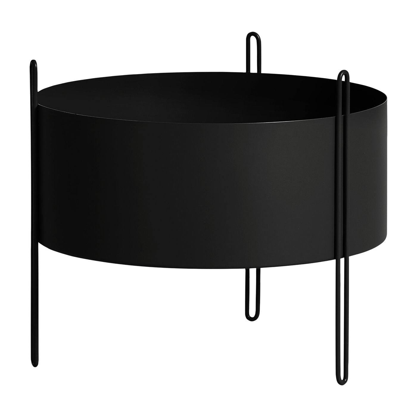Jardinera mediana de metal negro 20litros - Pidestall Woud