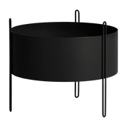 Black metal medium planter 20litres - Pidestall Woud
