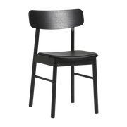 Black ash dining chair 47x78cm Soma - Woud