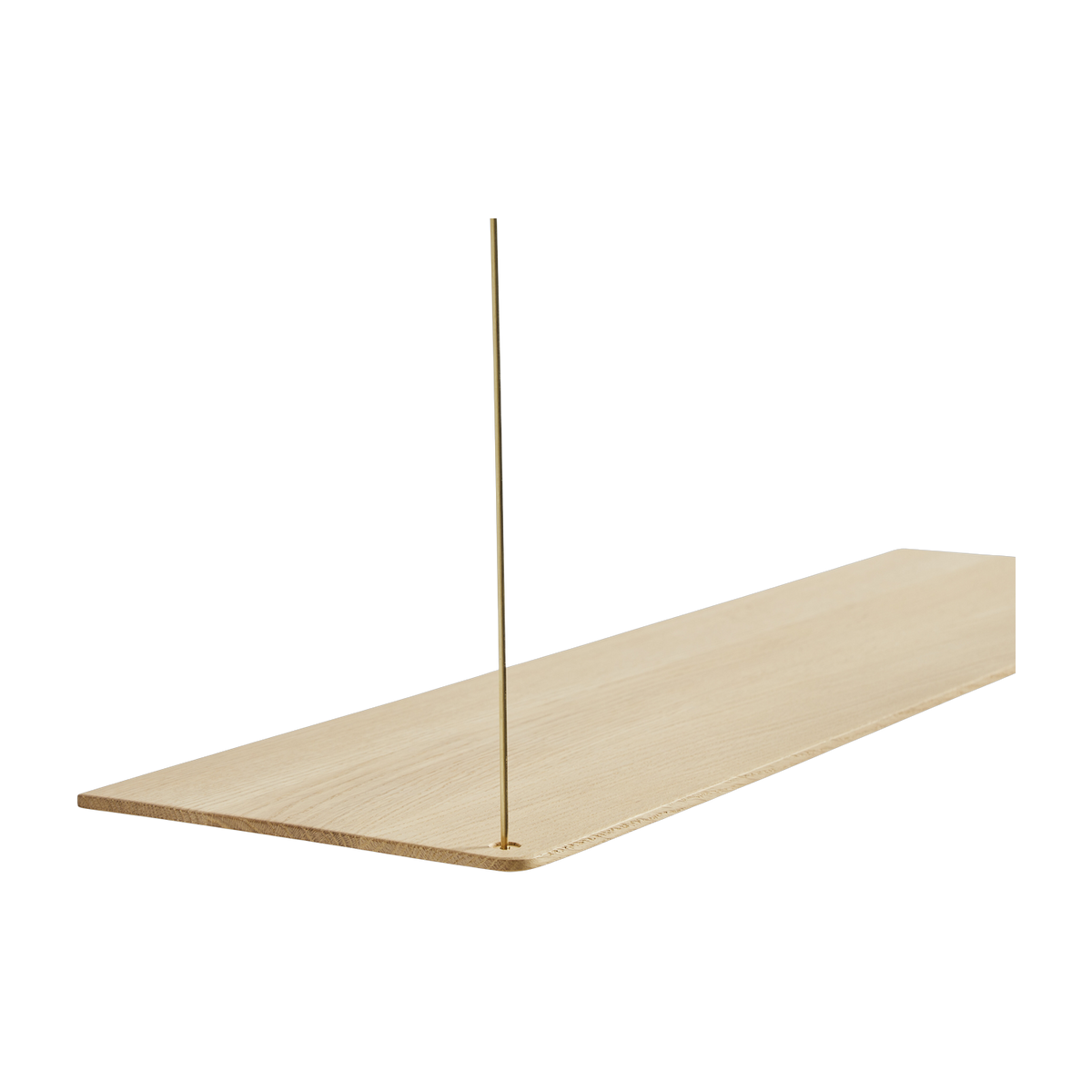 Estante lateral de roble natural y herrajes de latón 80cm Stedge - Woud