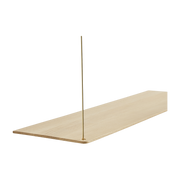 Side shelf in natural oak with brass hardware 80cm Stedge - Woud