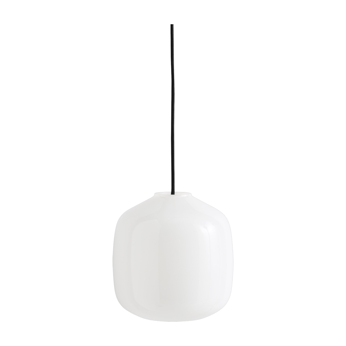 Buoy Lámpara de suspensión de cristal de 20 cm y cable flexible negro - Hay