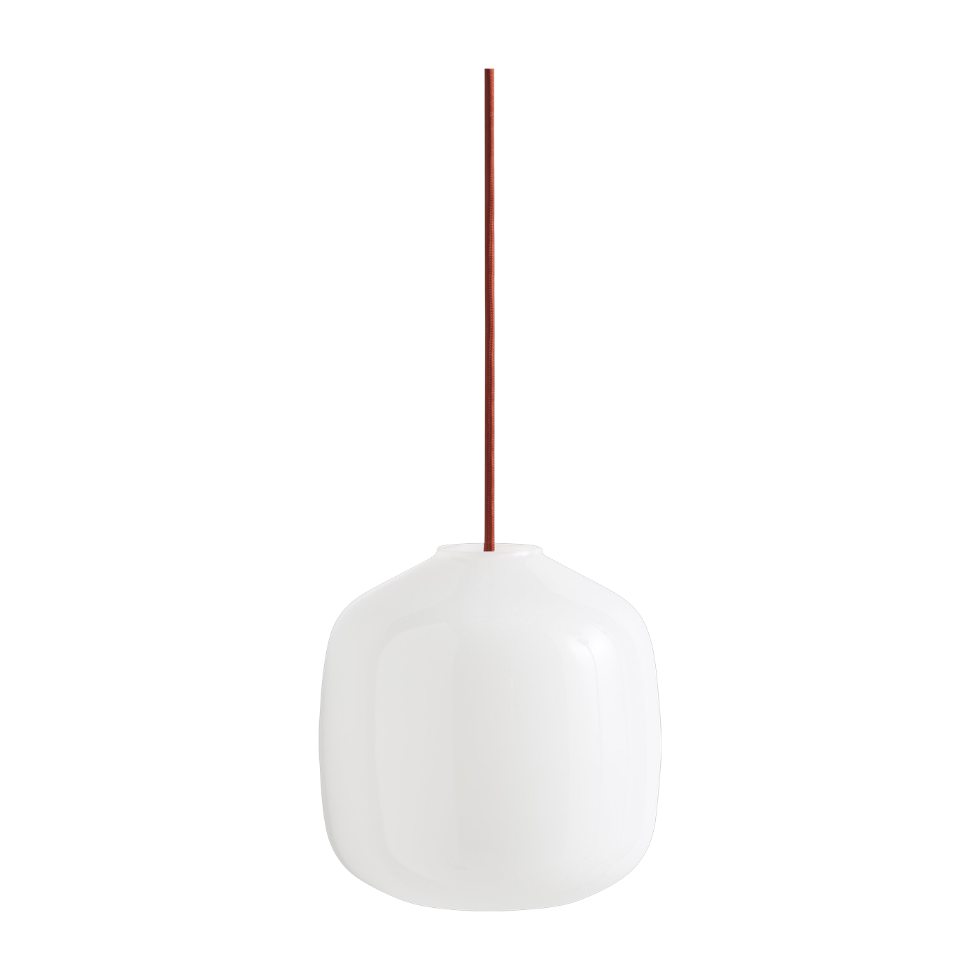 Lámpara de suspensión de cristal Buoy de 20 cm con cable suave rojo - Hay