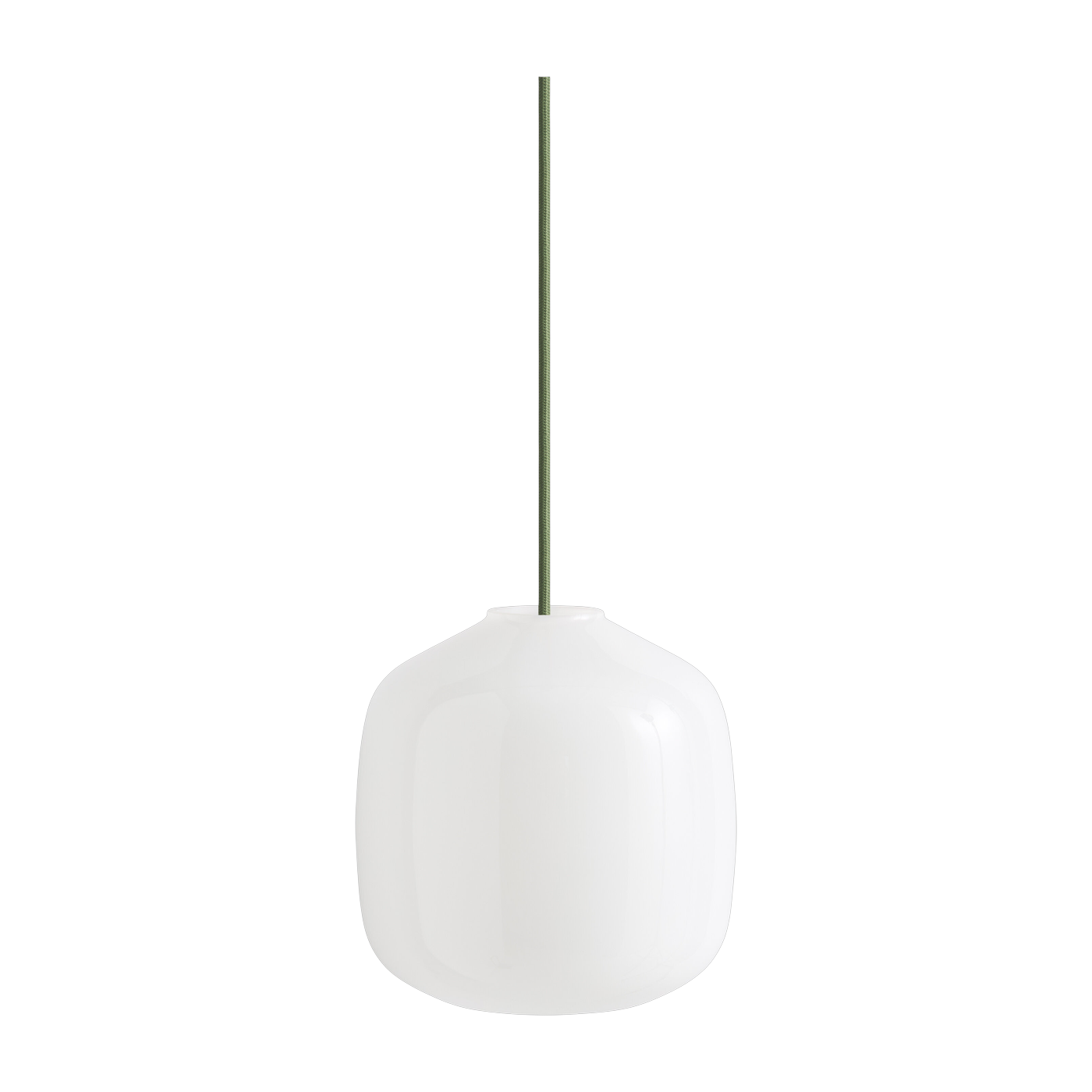 Lámpara de suspensión de cristal Buoy de 20 cm con cable flexible verde - Hay