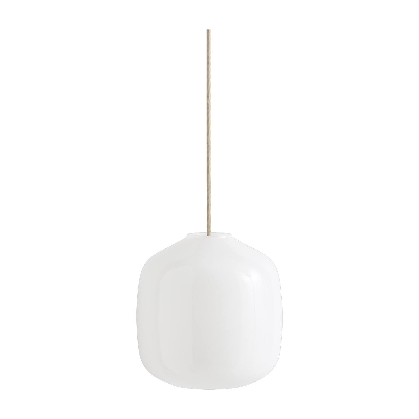 Buoy Lámpara de suspensión de cristal de 20 cm y cable flexible gris hormigón - Hay