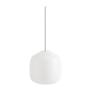 Suspension en verre et cordon souple gris béton 20cm Buoy - Hay