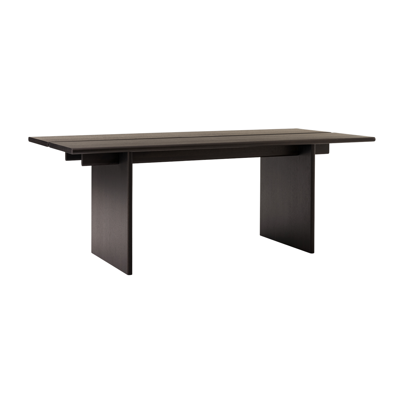 Tavolo da pranzo rettangolare in rovere tinto scuro 200x95x74cm Ita OS1 - &tradition
