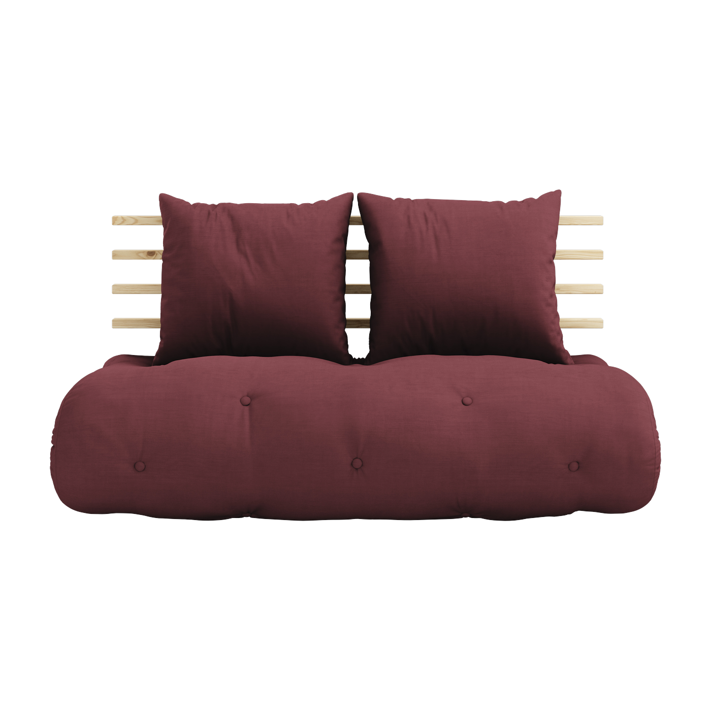 Umwandelbarer 2-Sitzer-Chauffeur aus bordeauxroter Baumwolle 140x95cm Shin Sano - -. Karup Design