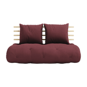 Shin Sano sofá convertible de 2 plazas en algodón burdeos 140x95cm -. Karup Design