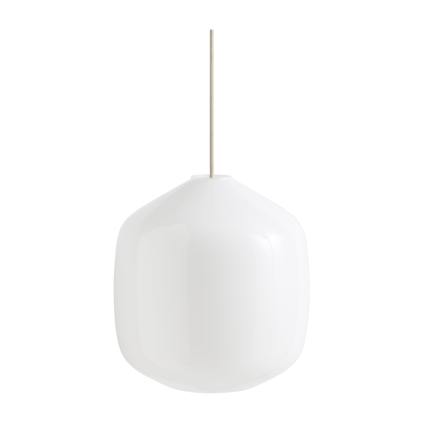 Buoy Lámpara de suspensión de cristal de 30 cm y cable flexible gris hormigón - Hay