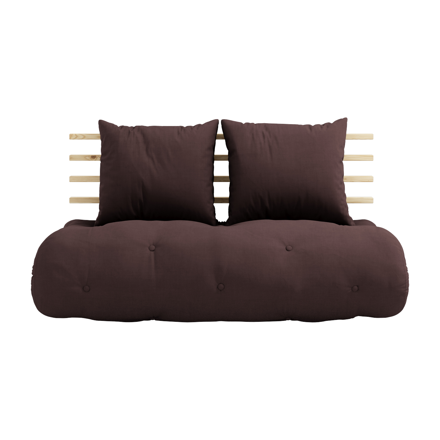 2-seater convertible sofa in brown cotton 140x95cm Shin Sano - Karup Design
