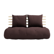 Shin Sano Sofá convertible de 2 plazas en algodón marrón 140x95cm - Karup Design