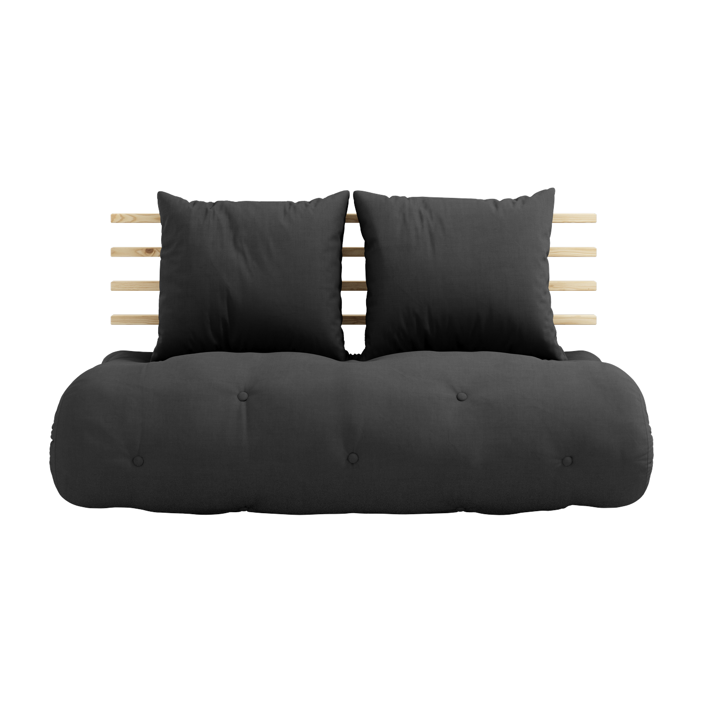 2-seater convertible sofa in dark grey cotton 140x95cm Shin Sano - Karup Design