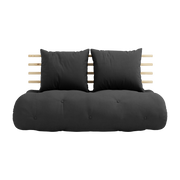 Shin Sano Sofá convertible de 2 plazas en algodón gris oscuro 140x95cm - Karup Design