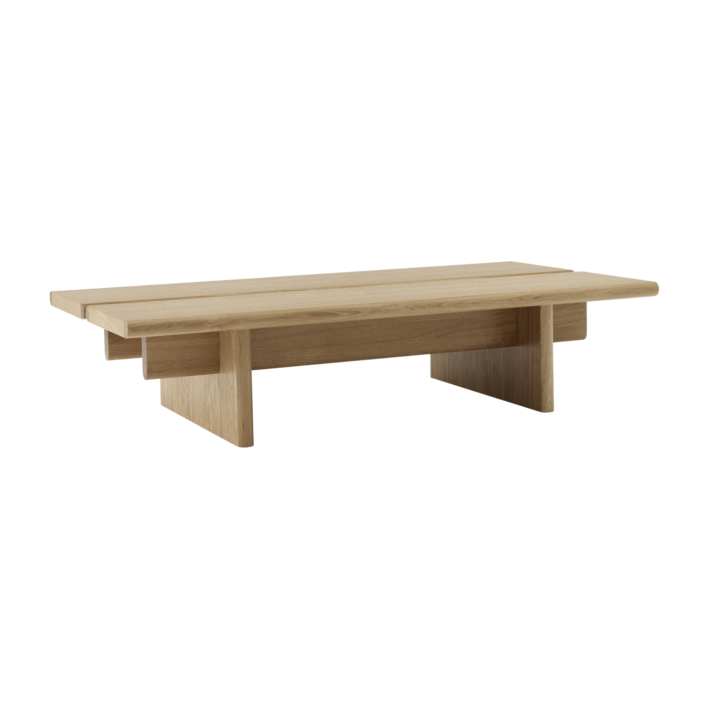 Tavolino rettangolare in rovere 110x60x25cm Ita OS3 - &tradition