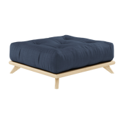 Pouf en pin et tissu navy 100x90x40cm Senza - Karup Design