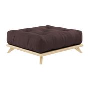 Pine and brown fabric pouffe 100x90x40cm Senza - Karup Design