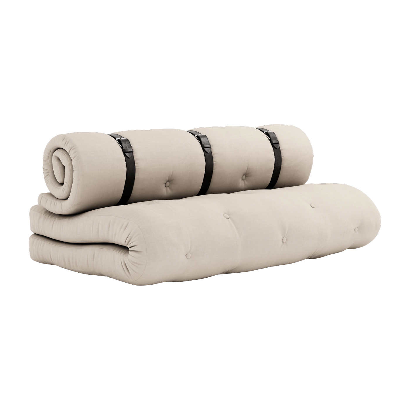 أريكة futon قابلة للتحويل من القطن بيج 140x95x60cm Buckle-up - Karup Design