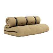 Futon Bettsofa Baumwolle beige Weizen 140x95x60cm Buckle-up - Karup Design