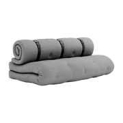 Futon Bettsofa Baumwolle grau 140x95x60cm Buckle-up - Karup Design