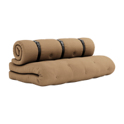 Futon sofa cama en algodon mocca 140x95x60cm Buckle-up - Karup Design