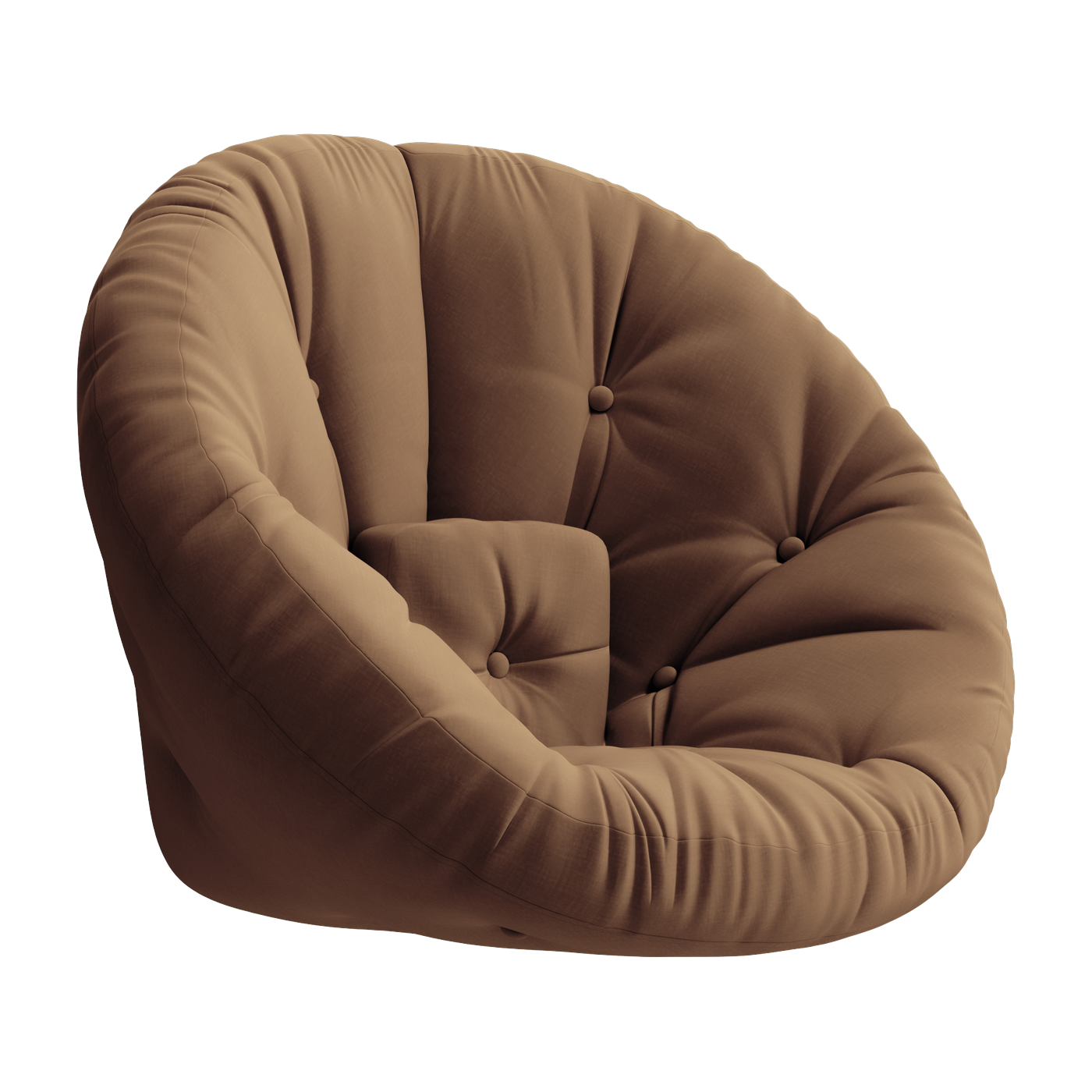 Fauteuil en coton mocca 85x95x70cm Nido - Karup Design