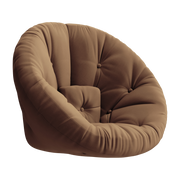 Fauteuil en coton mocca 85x95x70cm Nido - Karup Design