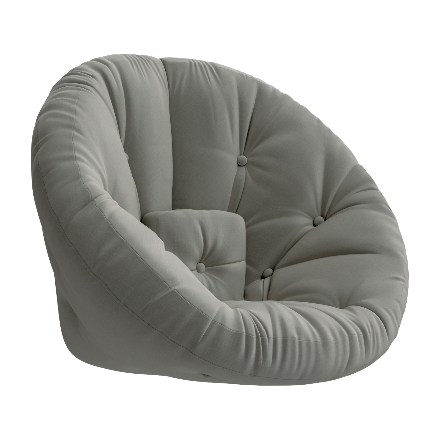 Fauteuil en coton gris 85x95x70cm Nido - Karup Design