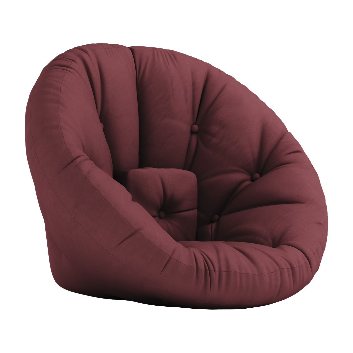 Fauteuil en coton bordeaux 85x95x70cm Nido - Karup Design